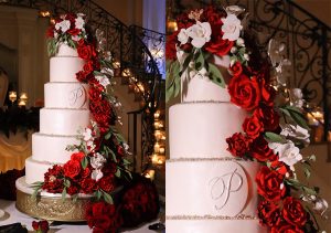 Exquisite Custom Wedding Cake at Aria, Prospect, Connecticut-Luxury Wedding Cakes by Ana Parzych Cakes