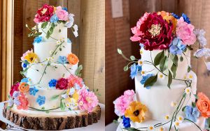 Beautiful Custom Wedding Cake at Winvian Farm, Litchfield, CT- Boutique Wedding Cakes by Master Sugar Artist Ana Parzych