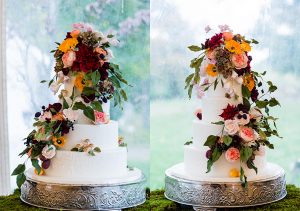 Enchanting Fall Custom Wedding Cake at the Hill-Stead Museum, Farmington CT- Connecticut Couture Wedding Cakes by Ana Parzych