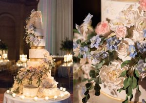 Extravagant tall wedding cake at Cipriani, Wall Street, New York NY-Luxury Wedding Cakes by Sugar Artist Ana Parzych