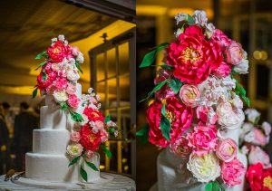 Exquisite custom designed wedding cake-Belle Haven Club, Greenwich, CT-Bespoke wedding cakes by Ana Parzych Cakes